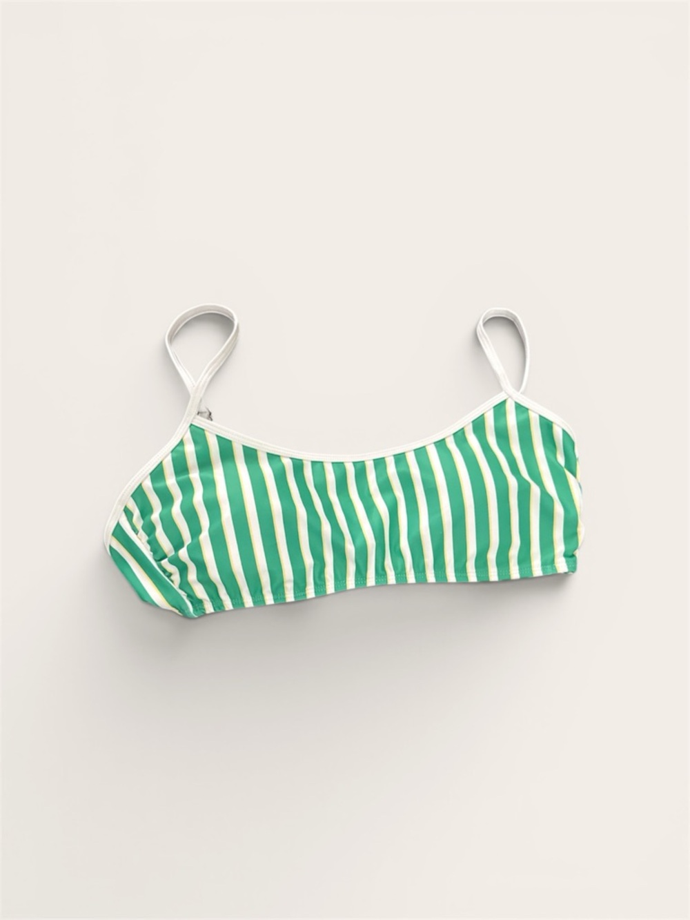NWT No Boundaries Green and White Striped Bikini Top